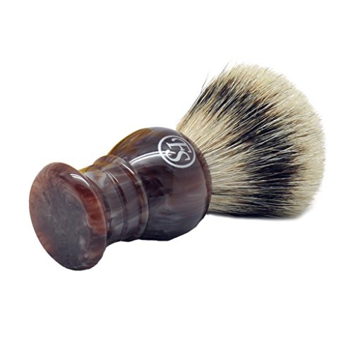 Handmade Silvertip Badger Hair Shaving Brush Free Drip Stand Oem By Frank Shaving Faux Agate Handle #TOP3