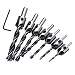 Produktbild Senker Kombi-Bohrer Reibahle Countersink Bohrer Werkzeug Holzspiralbohrer mit Loch Reibahle Flute Senker Bohrer Set Senkbohrer mit Aufstecksenker für Holzverarbeitung Kunststoff 7+1 Stück 3-10mm