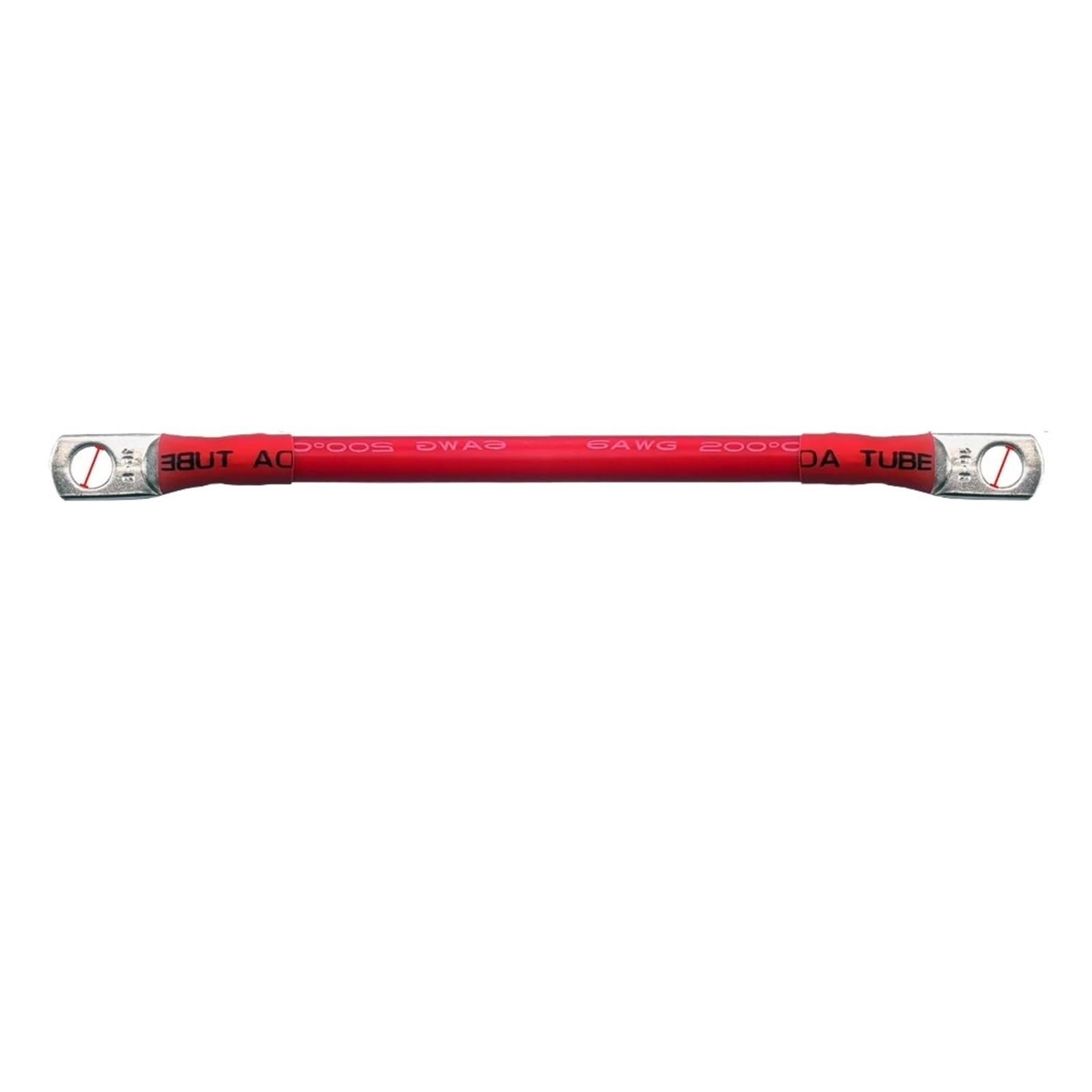 40-100cm Kabel Falownika Akumulatora Energii Słonecznej Czarny Czerwony Przewód Łączący M6 M8 M10 Połączenie Samochodowe 1 2 4 6 8 AWG(JG-Red-(M10-M10),100cm8 AWG)