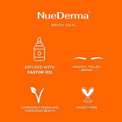 Nuederma - Brow Seal With Castor Oil - Clear Eyebrow Gel, Brow Wax, Waterproof Eyebrow Makeup, Brow Styling Wax For Feathered & Fluffy Brows #TOP6
