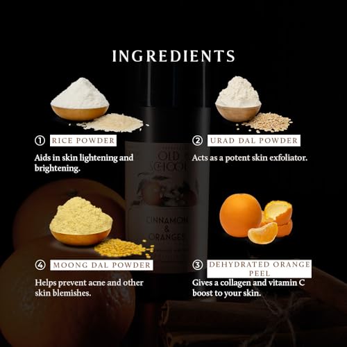 Image of Old School Rituals Cinnamon & Oranges Cleansing Ubtan | Exfoliating Face Wash Powder | For Radiant & Clear Skin | 60g | Removes Dead Skin & Impurities | Infused with Natural Cinnamon & Orange Extracts