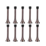 FixtureDisplays® 10PK Spring Door Stops Red Bronze with Black Rubber Bumper Tips, 3-1/10