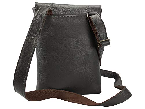 Bolsa Carteiro Masculina em Couro 8868MD - Café
