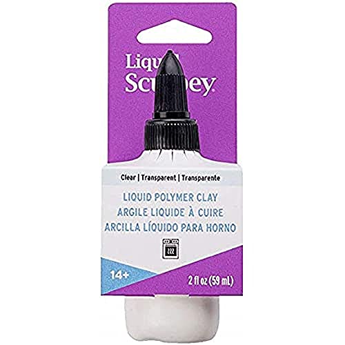 Sculpey Liquid Sculpey Liquid Polymer Oven-Bake Clay, Clear, 2 oz. bottle, Great for jewelry, holiday, DIY, mixed media, window clings, home décor and more! Great for beginners to artists! by Sculpey - Used condition - US$8.25