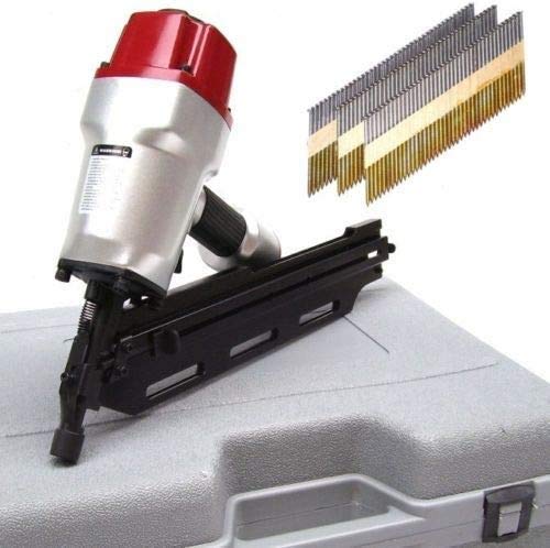 Druckluft Nagelgerät 34° 55422 Streifennagler 55-90mm Nagler incl 1000 Nägel AWZ