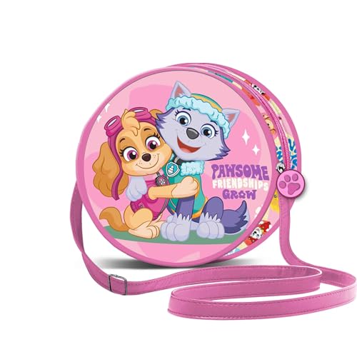 Paw Patrol Friendship-Runde Schultertasche, Rosa, 18,5 x 18,5 cm