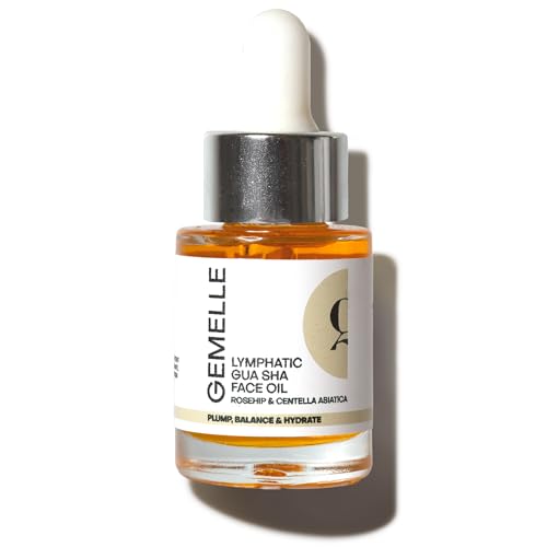 GEMELLE Lymphatic Gua Sha Face Oil | 10x Award Winner | Vitamin C,E & A | Detox, Plump, Sculpt...