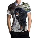 [Patrón de impresión 3D]: Polo de impresión 3D con paisajes vívidos e interesantes, espacio, lobos, perros, caballos, gatos, ciervos, loros, peces, pollos, frutas, flores, personajes de dibujos animados en la parte delantera y trasera de la camisa y otros diseños. La tecnología de impresión 3D hace que las camisas y camisetas 3D estén llenas de vida.