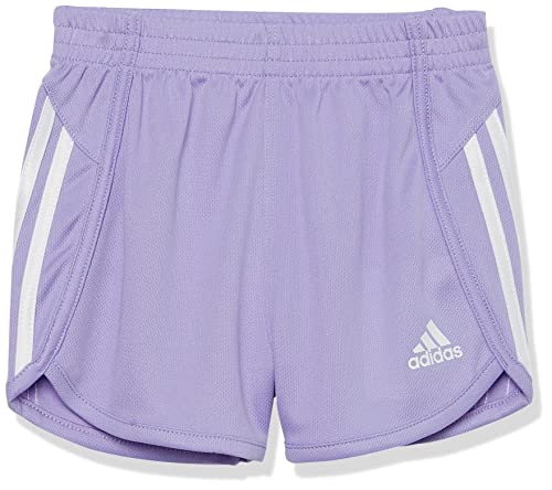 Adidas Girls' Baby 2 Piece Graphic Tee & Mesh Short Set, White With Purple, 6 Months #TOP7