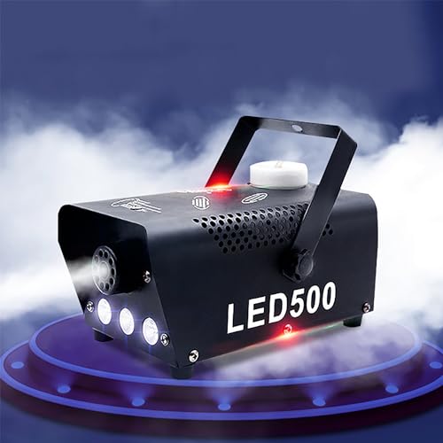 Máquinas de humo TsoLay, máquinas de niebla para escenario de 500 W con control remoto, luces integradas de 7 colores, efectos de destello/estroboscópico/liso/desvanecimiento, ideal para Halloween, fiestas, escenarios, bodas y Navidad miniatura 7
