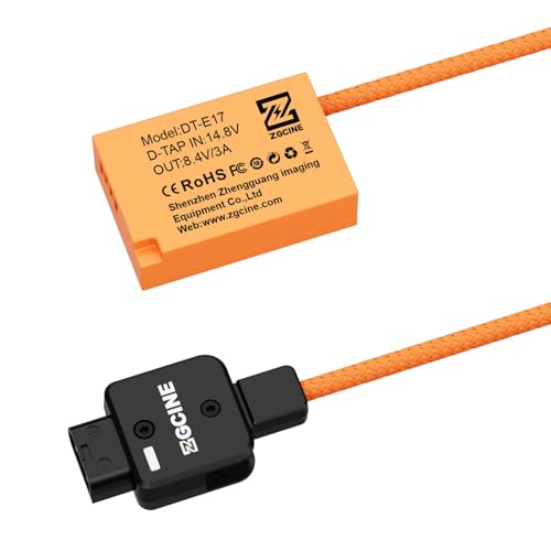 Cable D-Tap a LP-E17 de 60 cm con conector seguro para cámaras EOS M3 4