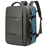 Design pratique : la surface du grand sac à dos est en tissu à membrane durable et l'intérieur est en tissu polyester de qualité supérieure. Ces deux tissus sont résistants à la saleté et à l'abrasion. Le sac à dos peut être utilisé comme bagage à main, sac à dos de voyage, sac à dos pour ordinateur portable pour homme a une languette sur le dos, de sorte que vous pouvez également le fixer à la valise. Il peut être emporté en avion et est le meilleur choix pour vos courts voyages d'affaires, l'école, le travail.