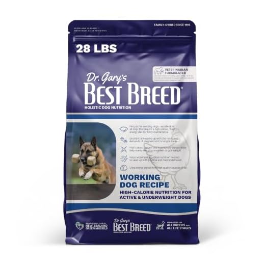 Best Breed Dr. Gary's Working Dog Diet, High Calorie Dry Dog Food for Active & Underweight Dogs, 28 lb Bag