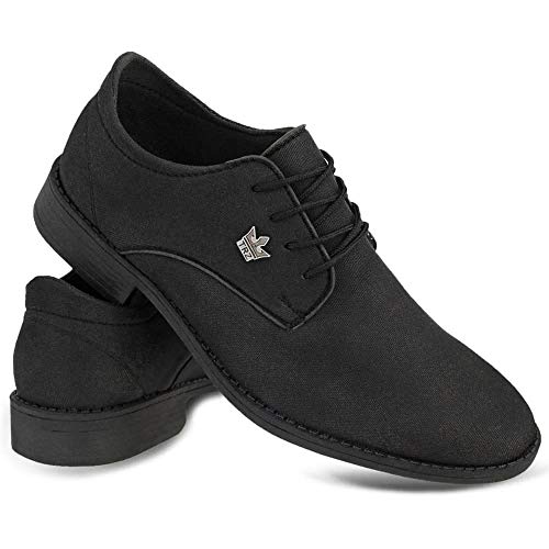 Oxford Casual Masculino Botinha Tênis De Amarrar Formal 401-DB Cor:Preto;Tamanho;39