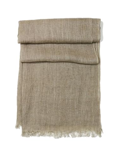 Image of Shanlin Unisex Natural Color 100% Linen Scarves for Men and Women