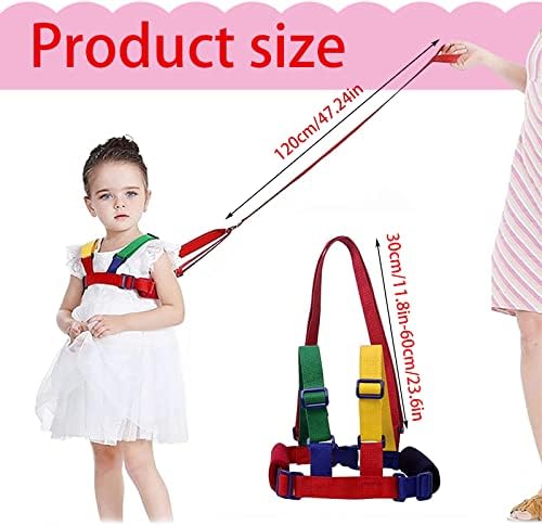Toddler Walking Harness and Safety Leash Anti-Lost, 2 in 1 Baby Safety Band for 1-5 Years Kids Learning Walking Anti-Lost Wrist Link Toddler Anti-Lost Rope for Children (Upgraded Version)