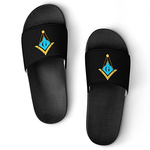 Color Freemason Symbol Outdoor Slippers PVC Women And Men Bath Slip On Home Shoes Non-Slip