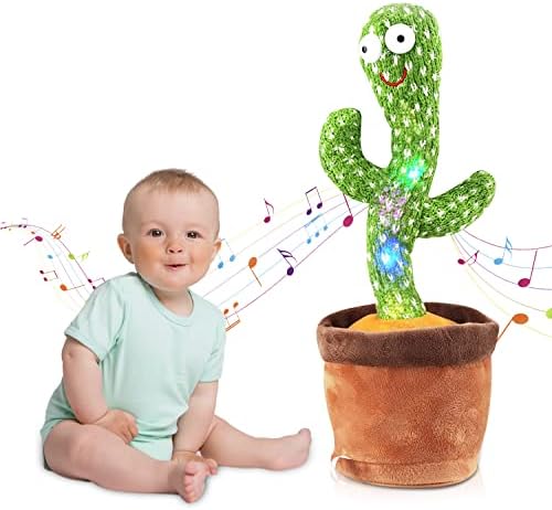 Ava’s Toys Dancing Cactus– Singing and Dancing Cactus Toy for Kids, Adults– Plush Talking Cactus Toy with 120 Songs- Singing Cactus Repeat What You Say for Boys/ Girls/ Christmas/ Birthday