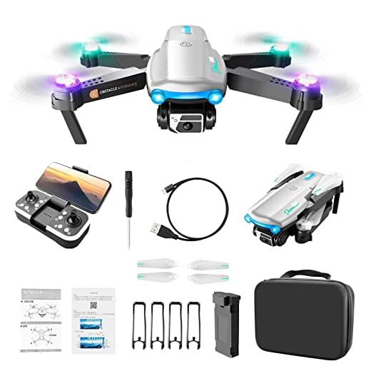 GBSELL Drone with 4K HD Camera, Optical Flow Localization Remote Control Toys Gifts for Boys Girls with Altitude Hold Headless Mode One Key Start Speed, Gifts for Boys Girls (White)