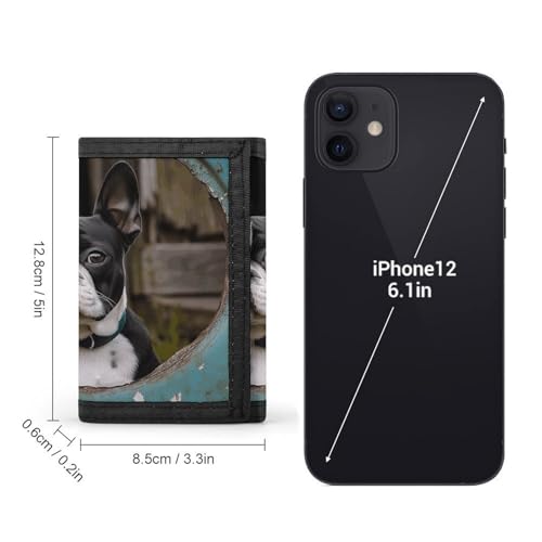 Boston Terrier Trifold Wallet for Men - Money Clip Slim Wallets with Multiple Card Slots Minimalist Small Front Pocket Wallet for Everyday Carry2