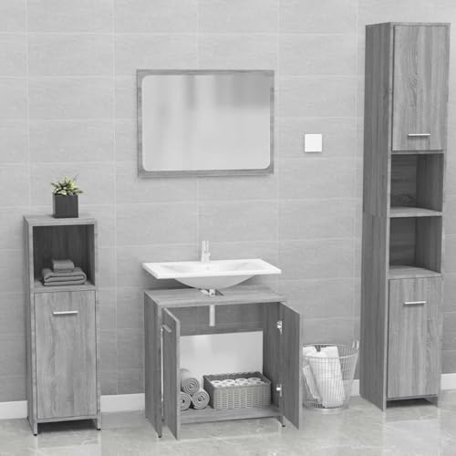 Muebles de baño de alta calidad en madera Sonoma gris para un diseño exclusivo 4