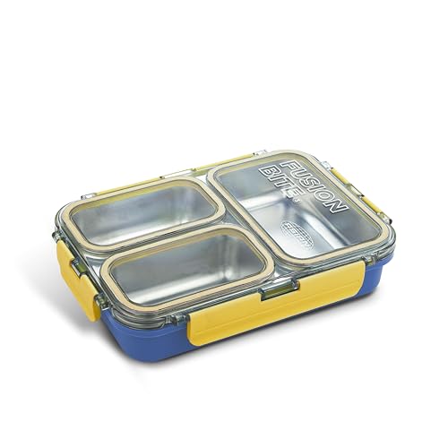 Image of Asian Plastowares - 2 Insulated Lunch Box | Tiffin Box - Leak-Proof, Airtight | Lunch Box for Kids & Adults | Durable & Spill-Free School, Office, and College Tiffin | Navy Blue