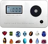 Refractómetro digital de piedras preciosas con LCD, precisión ± 0.001, mide índice de refracción 1.300-3.000, error de ± 0.005, para identificación de joyas
