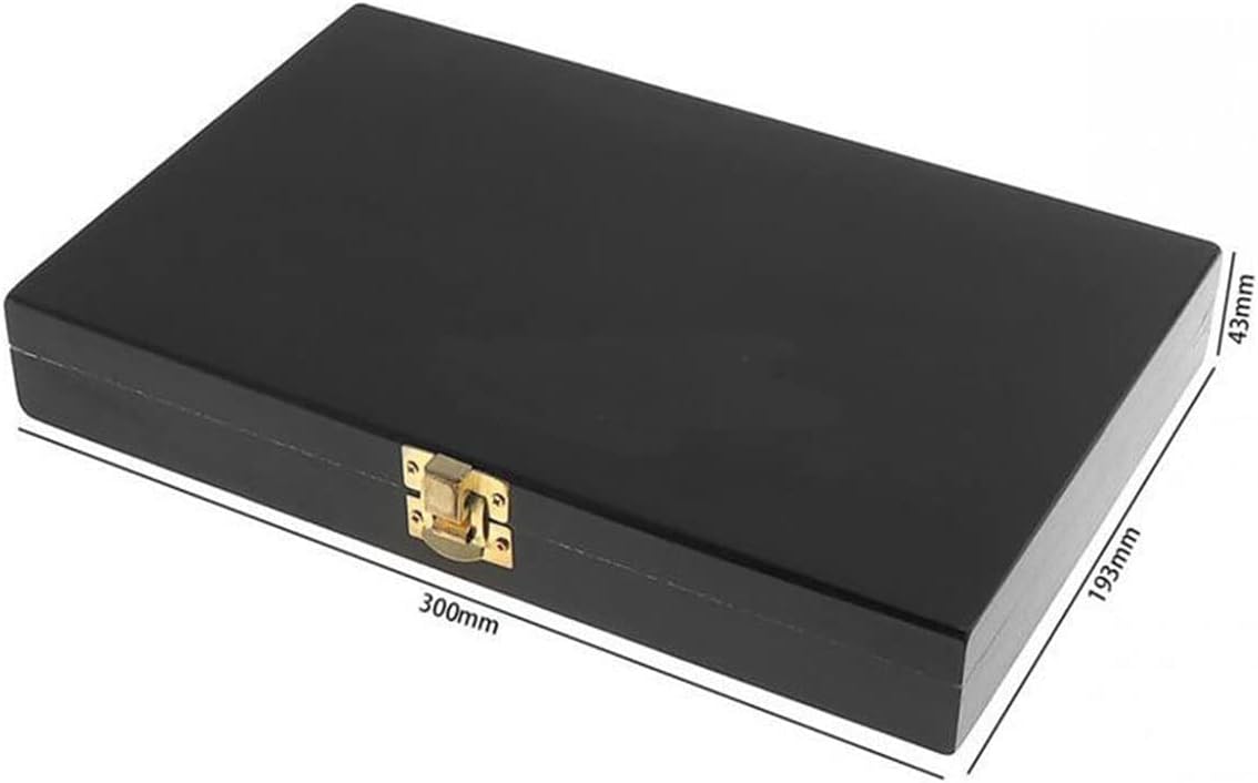 Gun Barrel Brush Set, 28pcs Universal Automatic Rifle Cleaning Set with Wood Tool Box and 10pcs Bronze Brush, Accessories Brushes for All Caliber Guns