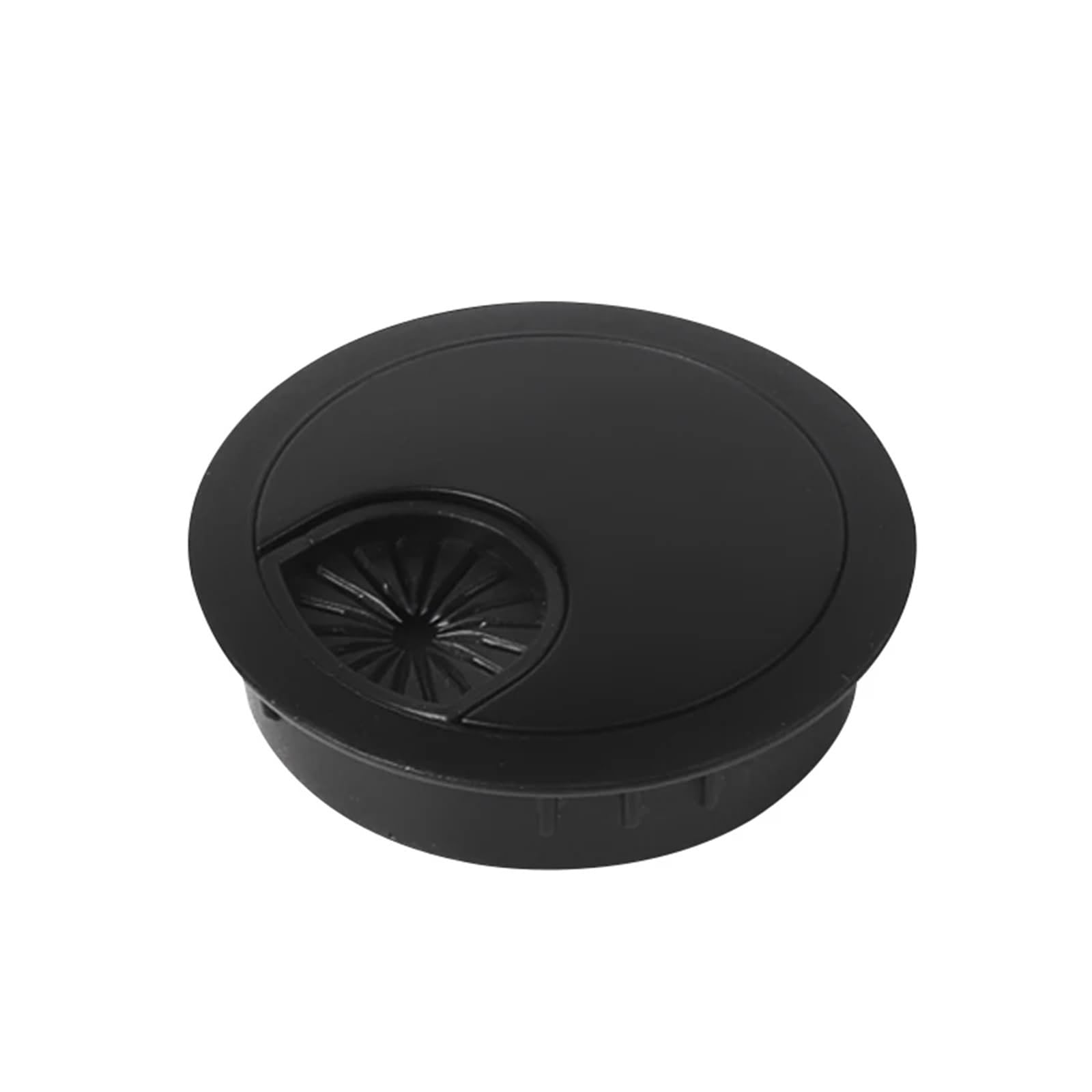 Pasacables Placa de Cubierta for Cable, for computadora, con Abertura Caja Rosca 50, 53 y 60 mm, Negra Plateada(Grizzly,20pcs,50mm)