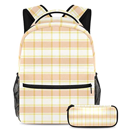 Sac à dos de voyage ergonomique avec trousse et poches en treillis pour filles garçons
