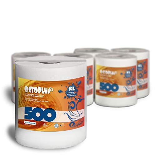 Rotoli Asciugatutto Octoplus - 6 Monorotoli 400 Strappi In Pura Cellulosa - Foto 8