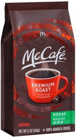 4 Pack McCafe Premium Medium Roast Decaf Ground Coffee, 12 OZ (340g)