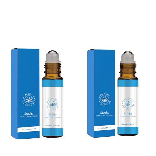 Sérum Roll-On de Romero para el Crecimiento del Cabello, 10 ml x 2 – promueve el flujo de oxígeno y Fortalece el Folículo Piloso, reduce la pérdida de cabello