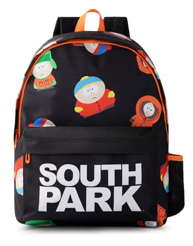 South Park Mochila com estampa de personagem em preto e laranja | Mochila escolar unissex para adultos para faculdade e trabalho