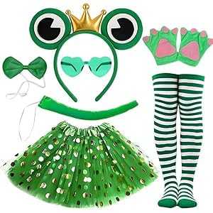 Frog Animal Costume Set for Girls - Fancy Dress Headband Party Accessories