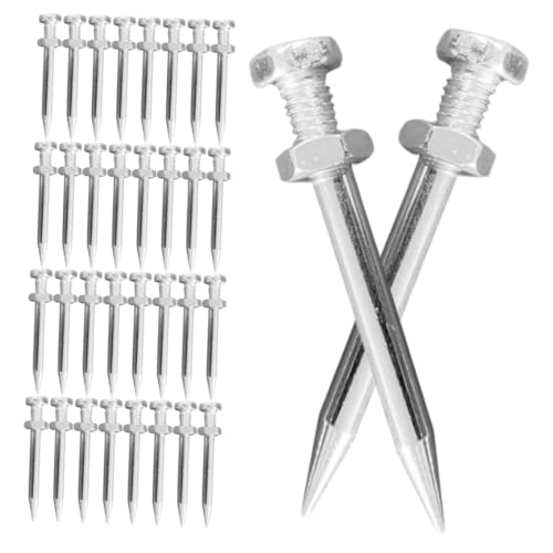 CIYODO 40pcs Metal Aerator Nails for Shoes Lawn Aerator Shoes Spikes Yard Tools Pegs