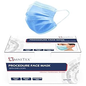British Brand | Omnitex 3ply Premium Type IIR Disposable Surgical Face Mask | EN14683:2019 | 98% Filtration, Fluid…
