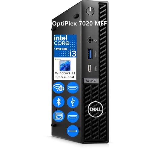 Image of Dell OptiPlex 7020 MFF Mini PC 14th Gen Intel i3-14100T 32GB DDR5 1TB SSD