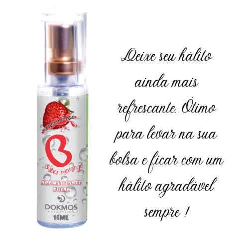 Aromatizante Bucal Spray Beija Bem Dokmos Morango