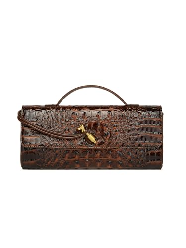 Makcr Joacbv Trendy Women Crocodile Evening Clutch Purse Crossbody Shoulder Handbag Cute Vegan Leather Satchels