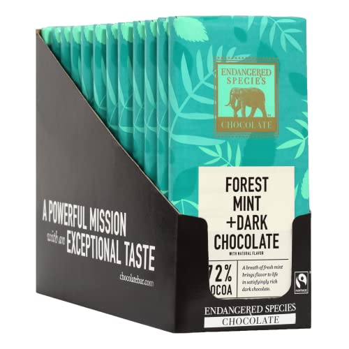 Endangered Species Dark Chocolate Bar With Forest Mint (72% Cocoa) #TOP14