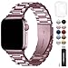 Fullmosa Compatible Apple Watch Band 38mm 40mm 42mm 44mm, Stainless Steel Metal for Apple Watch Series 5 4 3 2 1 Bands, 38mm 40mm Rose Gold