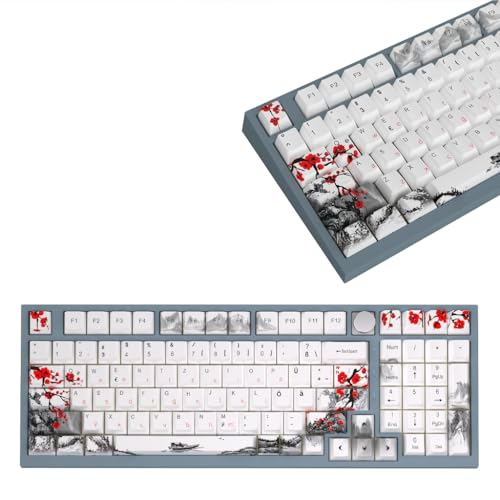 Teclas OEM de flor de ciruelo para teclado mecánico en español e inglés 3