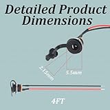 Coaxial 2-Wire Charging Port for Electric Scooters,Compatible with Razor MX125, Jetson, Dynacraft, Hover-1, Swagtron,6 and 12 Volt Power Electric Scooter/Hoverboard,Scooter Charging Port with Dust Cap