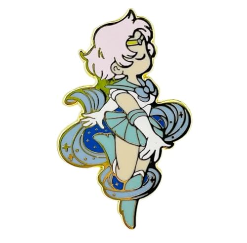 Sailor Moon Lapel Pins, Anime Brooches and Pins, Set of 6, Features Sailor Moon, Mercury, Mars, Jupiter, Venus and Chibi Moon, Girly Fashion Accessories3