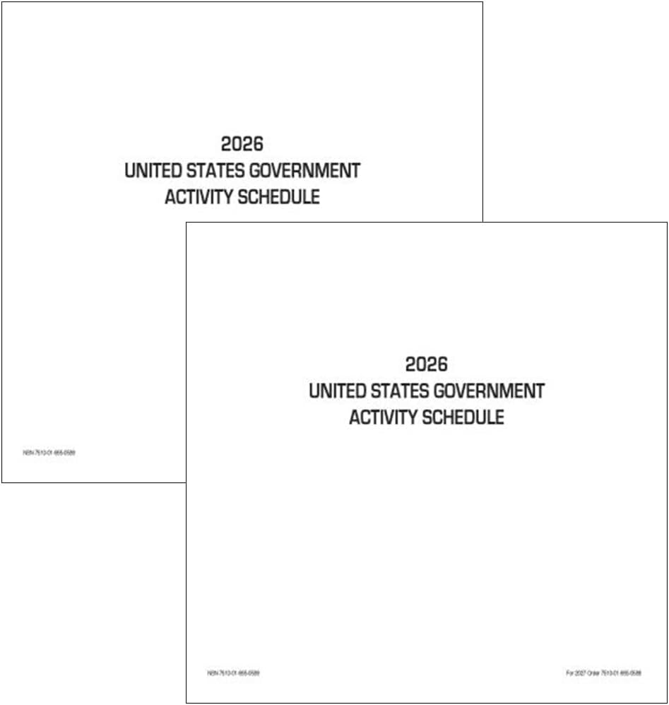 2026 Unicor United States Government Individual Activity Schedule, Pack of 2 image 3