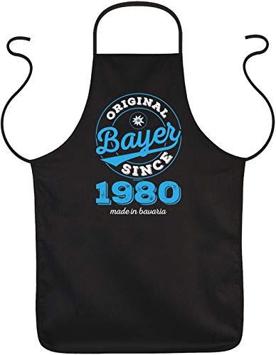 Mega-Shirt Schürze Original Bayer Since 1980 Made in Bavaria Geschenk zum 41. Geburtstag zum 41 Geburtstag Küchenschürze 41 jähriger