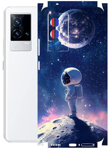 Image of AtOdds - Full Body Back Screen Guard Protector Film - Lamination Wrap Skin Sticker Compatible with IQOO 9 | Scratchproof Matte Finish (Moon)