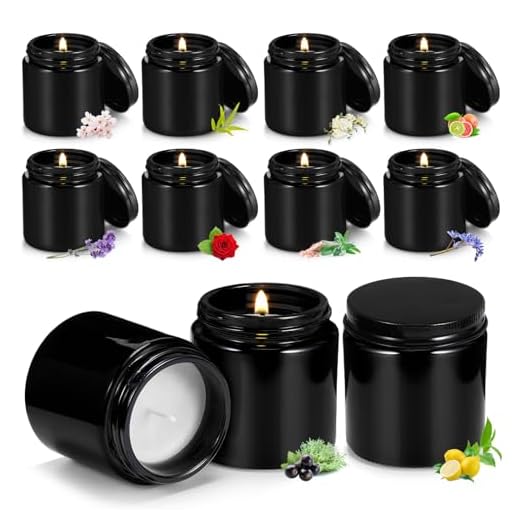 Yexiya 50 Pcs Mini Mason Jar Candles