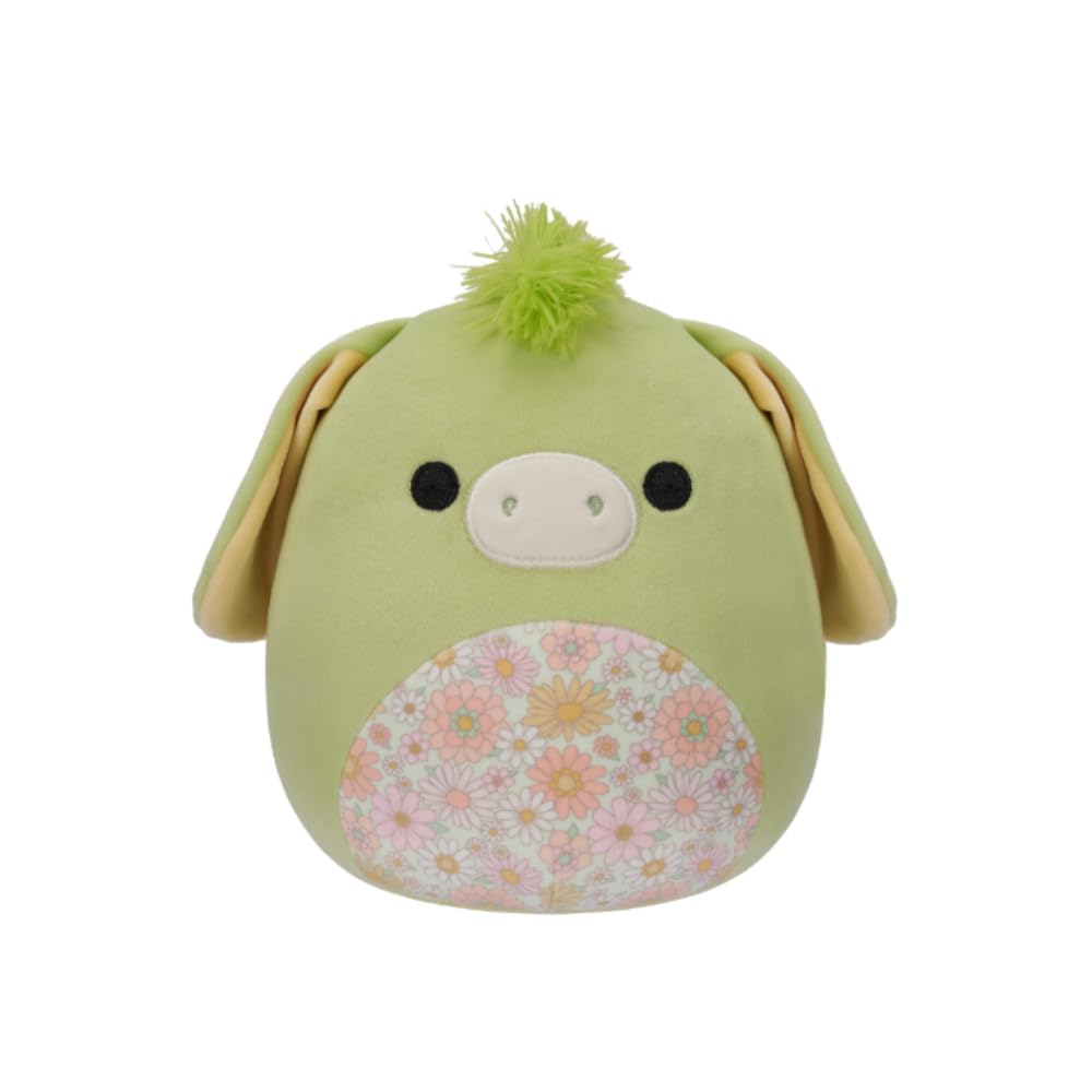 Squishmallows 7.5 Inch Plush, Juniper the Donkey Add Squad, Ultrasoft Stuffed Animal Toy, Official Kellytoy Pluh, SQCR05390